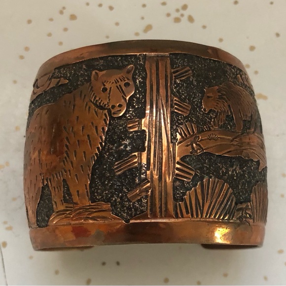 Accessories - Navajo Brass Bear bracelet.